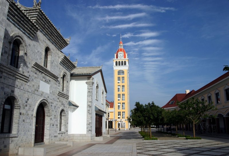 Clocktower and square in Kunming