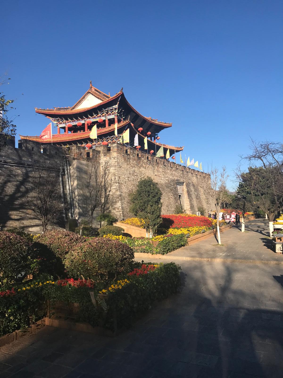Historic old town architecture in Yunnan